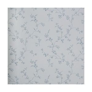Papel de parede -Fragrant Roses -Fundo branco-galhos -azuis, cód : FA811032
