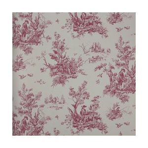 Papel de parede -Fragrant Roses -Estampa-Toile-de-Jouy-vermelha , cód : FA811034