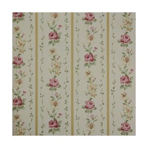 Papel de parede -Fragrant Roses -Listras-rosas-vermalhas-bege cód : FA811040