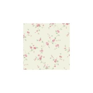 Papel de parede -Floral Prints 2 -Fundo bege com ramos-floresvermelha  , cód : PR33837