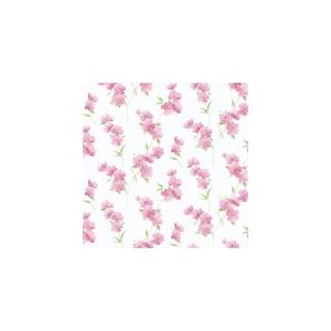 Papel de parede -Floral Prints 2 -Fundo-branco-flores-rosas-escuro , cód :PR33849