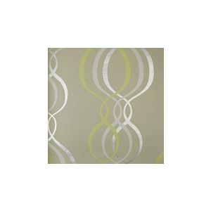 papel de parede-Brigth wall- Fundo fendi com curvas modrenas em prata e verde , cód : 980602