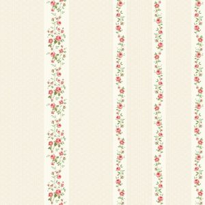 Papel de parede vinílico - Romantic - listras com rosas vermelha e brilho  , cód : RO010302