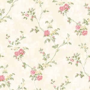 Papel de parede - Romantic - rosas coom fundo bege e brilho   , cód : RO010401