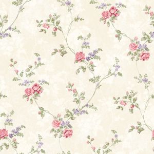 Papel de parede - Romantic - rosas vermelha e rosa fundo bege e brilho  , cód :RP010403