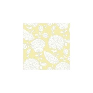 Papel de parede - Vibe - Fundo amarelo com flores brancas , cód  : EB2000