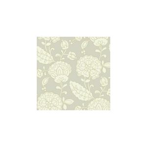 Papel de parede - Vibe -Fundo bege perolado com flores brancas com contorno bege , cód  : EB2058