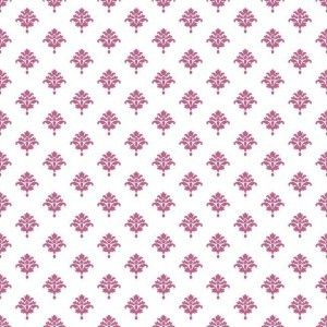 Papel de parede -WaverlySmall Prints -Fundo branco com pequenos medalhões em pink , cód : ER82273
