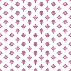 Papel de parede -WaverlySmall Prints -Fundo branco com pequenos medalhões em pink , cód : ER82273
