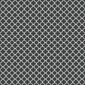 Papel de parede - Waverly Small Prints- Fundo preto com formas geométricas brancas   , cód : WA78193