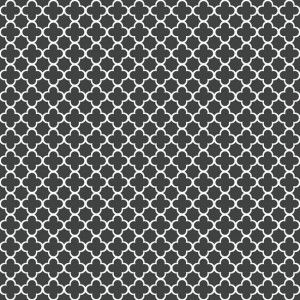 Papel de parede - Waverly Small Prints- Fundo preto com formas geométricas brancas   , cód : WA78193