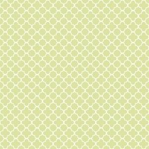 Papel de parede - Waverly Small Prints-Fundo verde limão com formas geométricas brancas, cód:WA78203