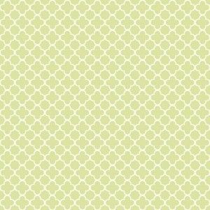 Papel de parede - Waverly Small Prints-Fundo verde limão com formas geométricas brancas, cód:WA78203
