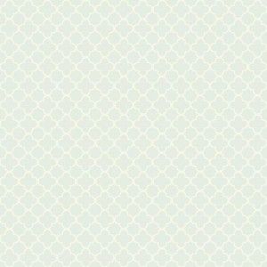Papel de parede -WaverlySmall Prints -Fundo azul claro com formas em branco , cód :WA78233