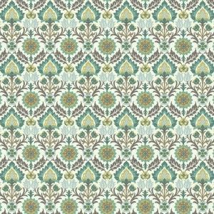 Papel de parede - Waverly Small Prints- Medalhão verde   , cód : WP24583