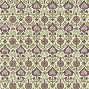 Papel de parede - Waverly Small Prints-  Medalhões roxo e verde    , cód : WP24662