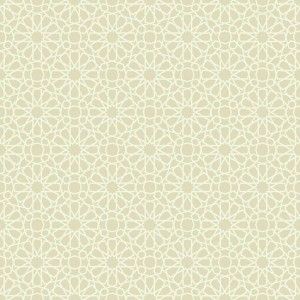 Papel de parede - Waverly Small Prints- Fundo bege com flores em contornos brancos  , cód : WP24883