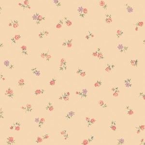 Papel de parede - Abby Rose 3 - Fundo bege com pequenas flores  , cód :  AB27650