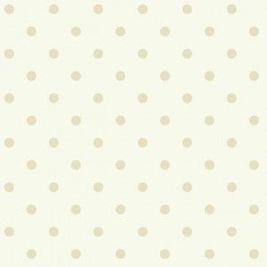 Papel de parede - Waverly Kids - Fundo branco com bolas bege , cód : WK6938