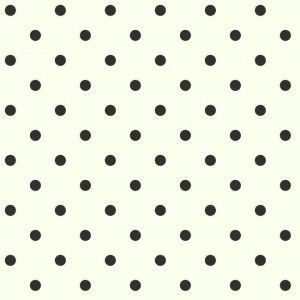 Papel de parede - Waverly Kids -Fundo branco com bolas pretas  , cód : b1926