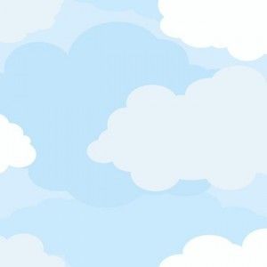 Papel de parede - Waverly Kids -Nuvens azuis clazra  ,cód :KD1783