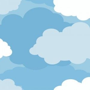 Papel de parede - Waverly Kids -Nuvens azuis  ,cód :KD1784