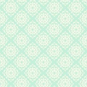 Papel de parede -Waverly Kids -Fundo azul claro com medalhões brancos  , cód :WK6717