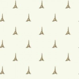 Papel de parede - Waverly Kids -Torres eiffel marrons , cód : WK6839