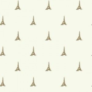 Papel de parede - Waverly Kids -Torres eiffel marrons , cód : WK6839