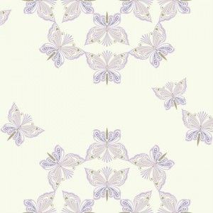 Papel de parede - Waverly Kids - Borboletas lilás , cód : WK6854