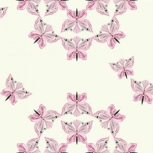 Papel de parede - Waverly Kids -Borboletas rosa e pink  cód : WK6856