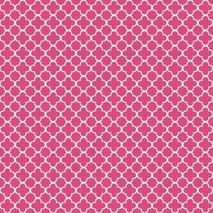 Papel de parede - Waverly Kids - Fundo pink com figuras geométricas brancas , cód : WK6887