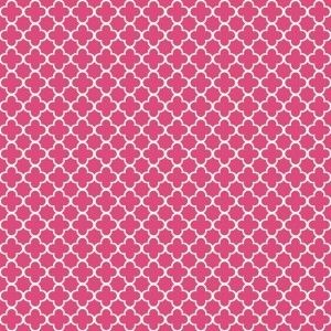 Papel de parede - Waverly Kids - Fundo pink com figuras geométricas brancas , cód : WK6887