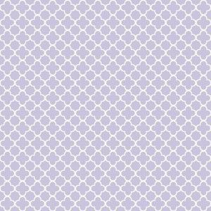 Papel de parede - Waverly Kids - Fundo lilás com figuras geométricas brancas cód : WK688