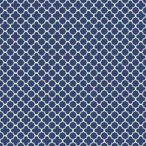 Papel de parede - Waverly Kids -Fundo azul marinho com figuras geométricas brancas  cód : WK6890