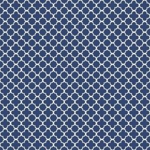 Papel de parede - Waverly Kids -Fundo azul marinho com figuras geométricas brancas  cód : WK6890