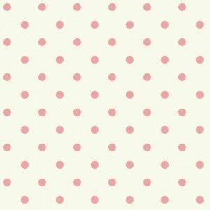 Papel de parede - Waverly Kids - fundo branco com bolas em rosa , cód : WK6936