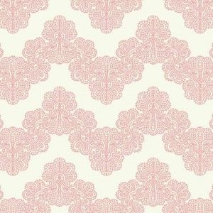 Papel de parede  Waverly Kids chevron fundo branco com flores rosas  , cód :WK6958