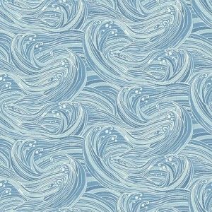 Papel de parede - Waverly Kids -Formas em azul , cód : WK6994