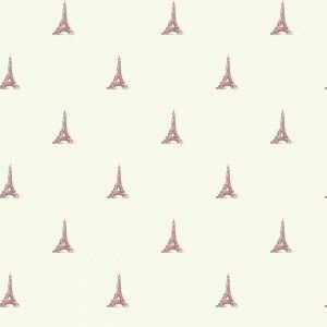 Papel de parede - Waverly Kids - Torres eifel em rosa , cód : WK6837