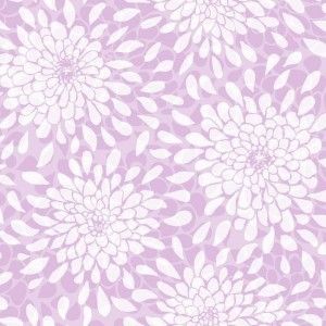 Papel de parede - cool kids -Fundo lilás com flores brancas  , cód : KS2394