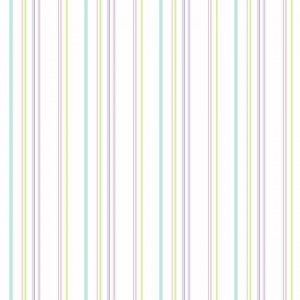 Papel de paarede - Cool Kids -Listras lilás , azul e branco  , cód :KS2451