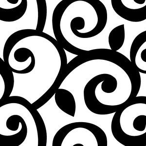 Papel de parede - Shades -Fundo branco com galhos arredondados em preto  , cód : HB25872
