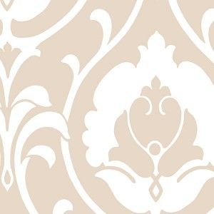 Papel  de parede - Shades - Medalhão bege e branco , cód : SH34513