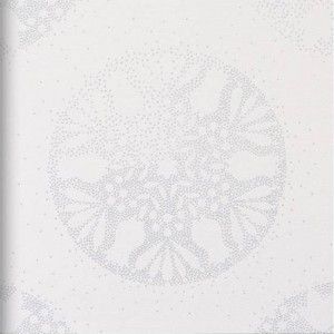 Papel  de parede - Feel Good - Branco com medalhões redondos , cód : 47231