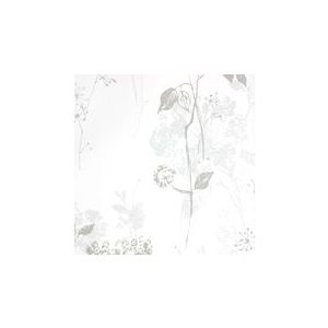 Papel de Parede -Brera-Fundo off white com flores bege e fendi , Cód : 28126