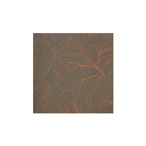 Papel de Parede -Brera- Fundo marrom com folhas com contorno vermelho , Cód : 28135