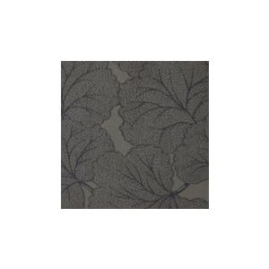 Papel de Parede -Brera-Fundo marrom com folhas marrom e contorno preto , Cód: 28137