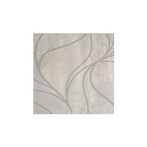 Papel de Parede -Brera- Fundo marrom claro com folhas estilizadas com contorno marrom  , Cód : 81212