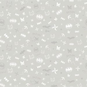 Star 8920-2 Papel de  Parede  mascaras do batman  cinza e branco que brilham no escuro 